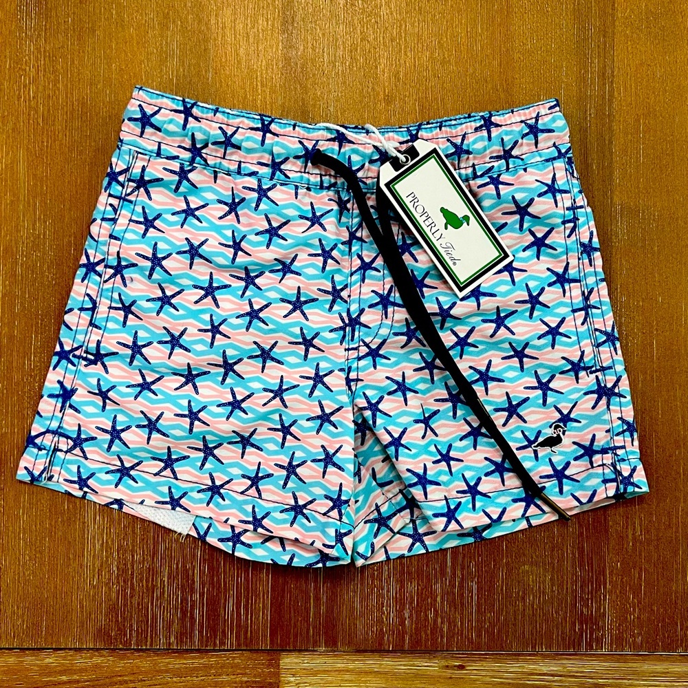 NWT Properly Tied Boys Swim Trunks